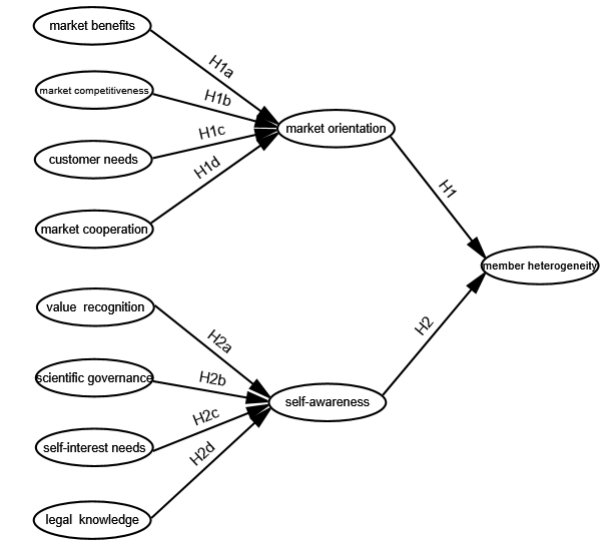 The Impact of Market Orientation and Self-Perception on the Heterogeneity of Cooperative Members: Analysis Based on Structural Equation Modeling